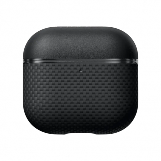 Магнітний чохол Pitaka Aramid Fiber Magnetic Case Plain Black/Grey для AirPods 4th Gen