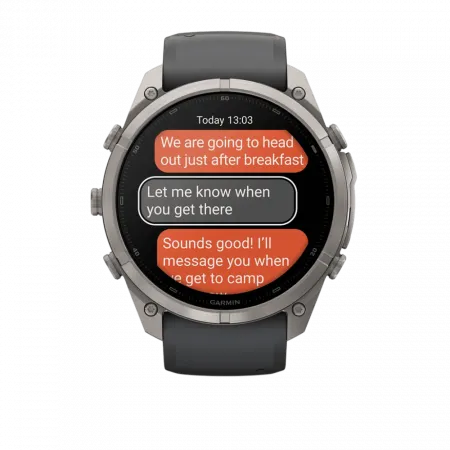 Смарт-годинник Garmin Fenix 9 Pro - inReach, 51мм Titanium з Graphite/Black темно-сірим/чорним силіконовим ремінцем