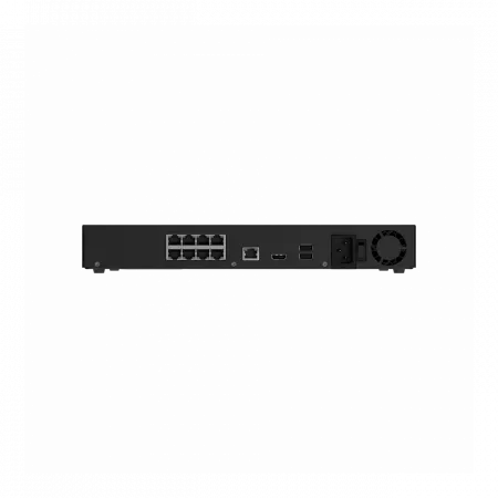Мережевий відеореєстратор Ajax NVR H2D8PAC 16 black, HDMI 4K, 2 HDD, 8 PoE, 16 каналів, чорний, 140914.122.BL1