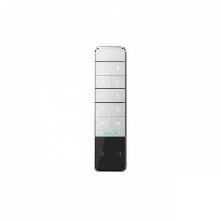 Бездротова зовнішня клавіатура Ajax KeyPad Outdoor Jeweller, біла