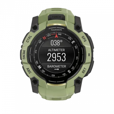 Смарт-годинник Garmin Instinct 3 50 мм, AMOLED Fern Green зелений з Fern Green зеленим силіконовим ремінцем