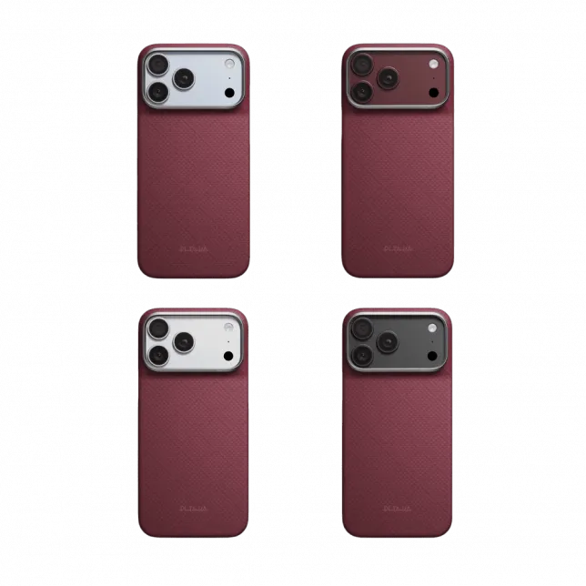 Чохол Pitaka Edge Ultra-Slim Argyle для iPhone 18 Pro Max/17 Pro Max Burgundy