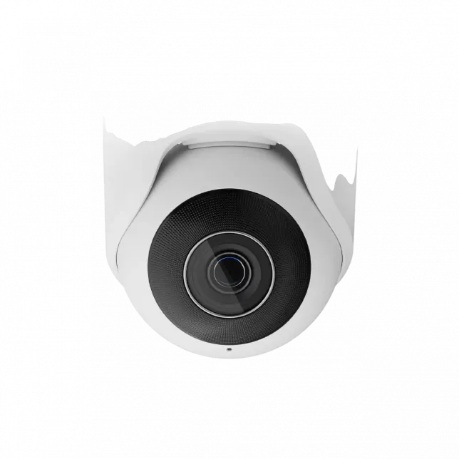 IP-Камера дротова Ajax TurretCam, 5мп, 4мм, Poe, True WDR, IP 65, ІЧ 35м, аудіо, кут огляду 75°до 85°, купольна, біла
