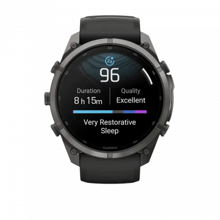 Смарт-годинник Garmin Fenix 9 Pro – 51мм Carbon Gray DLC Titanium з Black/Pebble Grey чорним/темно-сірим силіконовим ремінцем