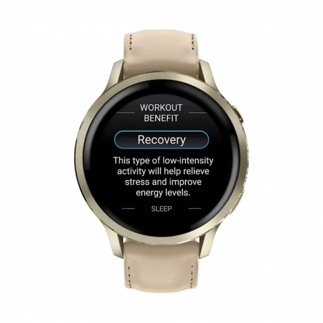 Смарт-годинник Garmin Venu 4 41 мм Lunar Gold з Bone світло-бежевим силіконовим та Light Sand бежевим шкіряним ремінцями