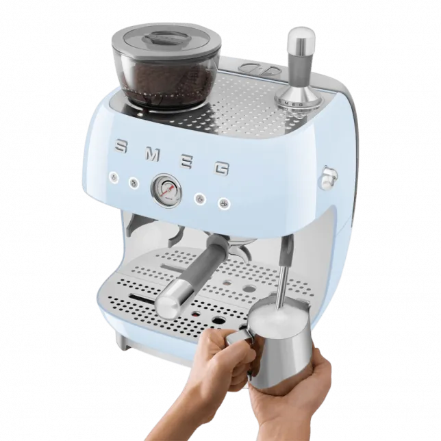 Кавомашина еспресо з кавомолкою Smeg (Blue)