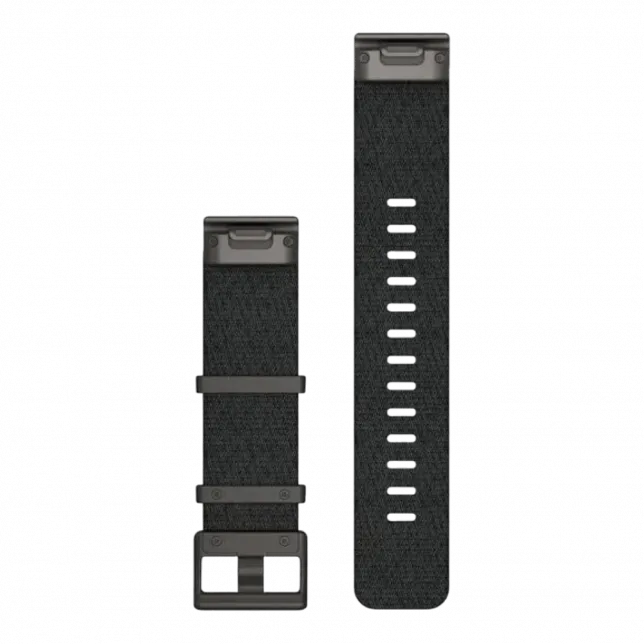 Ремінець QuickFit 22 мм, Heathered Black чорний жакардовий нейлоновий
