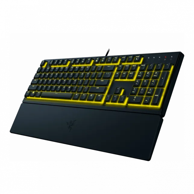 Клавіатура мембранна Razer Ornata V3 X 104key, USB-A, EN/UK, RGB, чорний