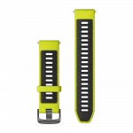 Ремінець для Forerunner 22 мм, Amp Yellow/Black жовтий з Slate застібкою силіконовий