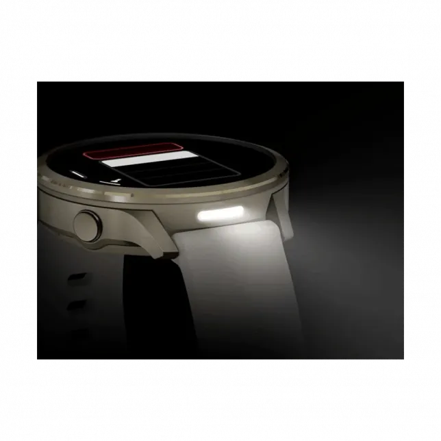Смарт-годинник Garmin Venu 4 41 мм Lunar Gold з Bone світло-бежевим силіконовим ремінцем