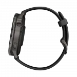 Смарт-годинник Garmin Venu 4 45 мм Slate з Black чорним силіконовим ремінцем