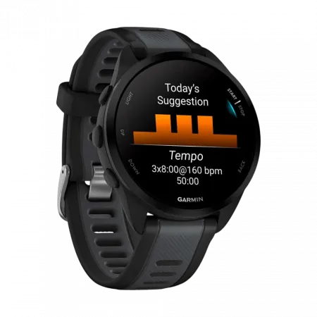 Смарт-годинник Garmin Forerunner 165 Music Black/Slate Grey темно-сірий