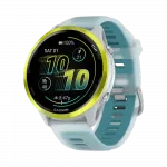 Смарт-годинник Garmin Forerunner 570 47мм Amp Yellow Aluminum з Translucent Whitestone/Turquoise блакитним силіконовим ремінцем