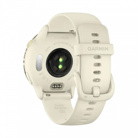 Смарт-годинник Garmin Vivoactive 6 Lunar Gold з Bone білим силіконовим ремінцем
