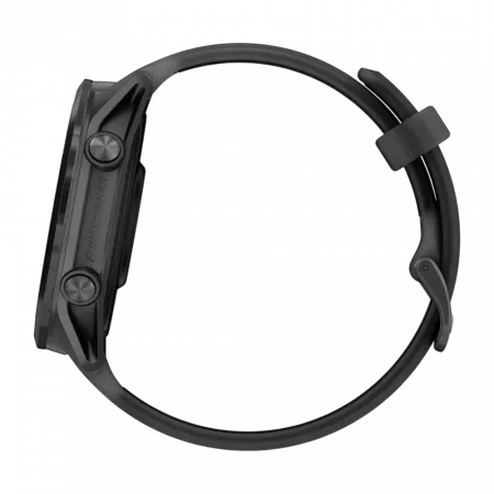 Смарт-годинник Garmin Forerunner 570 47мм Slate Gray Aluminum з Translucent Black чорним силіконовим ремінцем