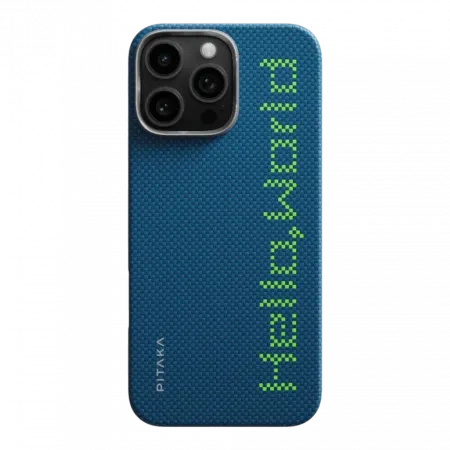 Чохол Pitaka Tactile Woven Hello World для iPhone 16 Pro Max