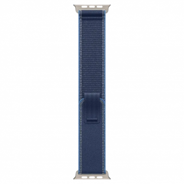 Apple Watch Ultra 3 GPS + LTE, 49mm Natural Titanium Case with Blue/Bright Blue Trail Loop - S/M
