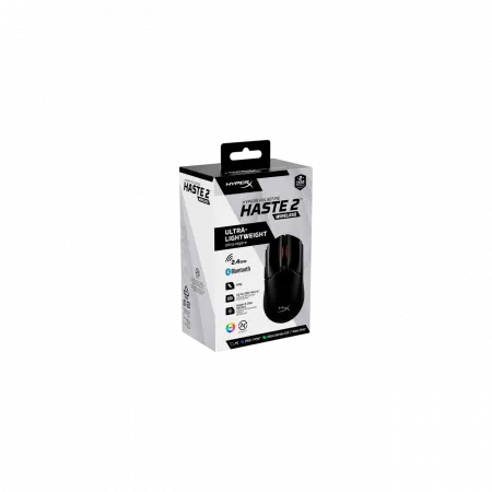 Миша HyperX Pulsefire Haste 2, RGB, USB-A/WL/BT, чорний