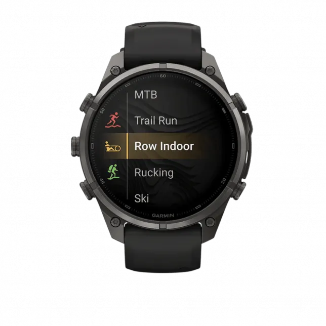 Смарт-годинник Garmin Fenix 9 Pro - inReach, 47мм Carbon Gray DLC Titanium з Black/Pebble Grey чорним/темно-сірим силіконовим ремінцем