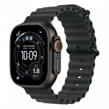 Apple Watch Ultra 3 GPS + LTE, 49mm Black Titanium Case with Black Ocean Band 