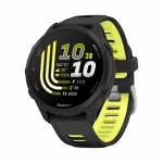 Смарт-годинник Garmin Forerunner 170 Music Black чорний з Black/Amp Yellow чорним/жовтим силіконовим ремінцем