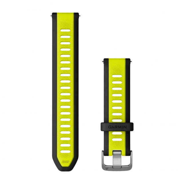 Ремінець Quick Release 20 мм, Amp Yellow/Black жовтий/чорний силіконовий