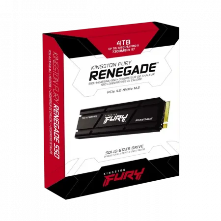 Накопичувач SSD Kingston M.2 4TB PCIe 4.0 FURY Renegade + радіатор