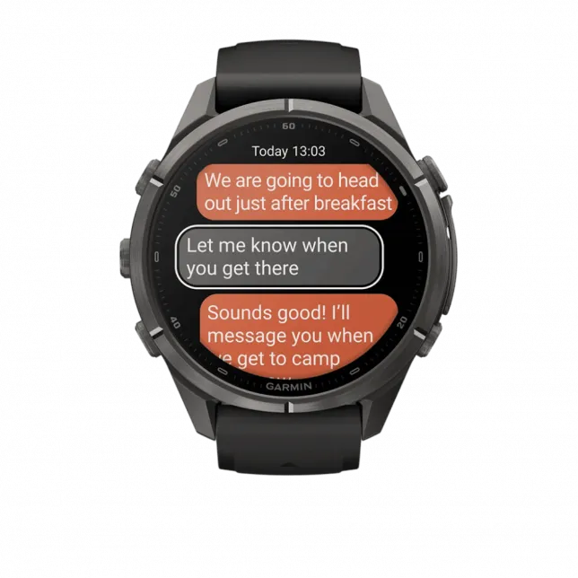 Смарт-годинник Garmin Fenix 9 Pro - inReach, 43мм Carbon Gray DLC Titanium з Black/Pebble Grey чорним/темно-сірим силіконовим ремінцем