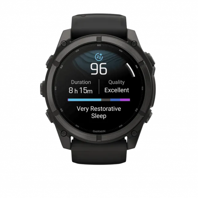 Смарт-годинник Garmin Fenix 9  51мм, Carbon Grey DLC Titanium з Black чорним силіконовим ремінцем