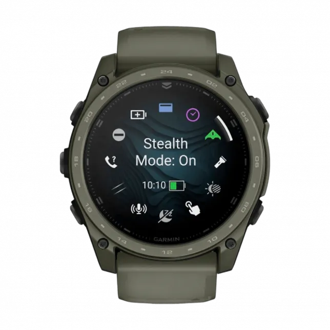 Смарт-годинник Garmin Tactix 8 51 мм AMOLED, Cerakote Coating З балістичним калькулятором Applied Ballistics Ultralight, з покриттям Olive Drab хакі Cerakote
