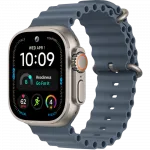 Apple Watch Ultra 4 GPS + LTE 49mm Natural Titanium Case with Anchor Blue Ocean Band (MJCR4+MGCC4)