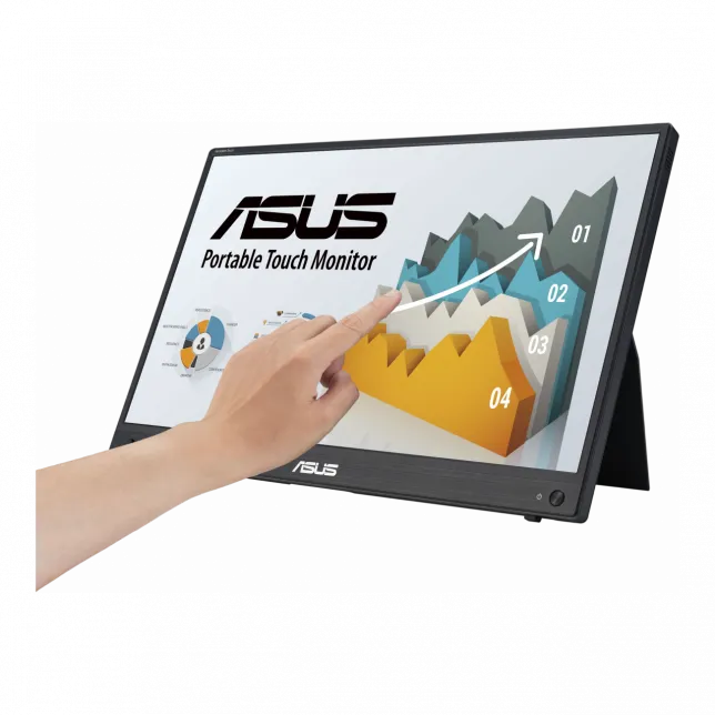Монітор портативний Asus 15.6" ZenScreen MB16AMTR mHDMI, 2xUSB-C, MM, IPS, 7800mAh, Touch, Case