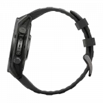 Смарт-годинник Garmin Fenix 9 47мм, Carbon Grey DLC Titanium з Black чорним силіконовим ремінцем