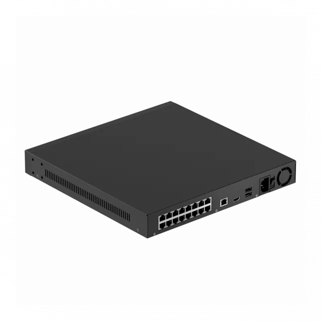 Мережевий відеореєстратор Ajax NVR H2D16PAC 16 black, HDMI 4K, 2 HDD, 16 PoE, 16 каналів, чорний, 140916.122.BL1