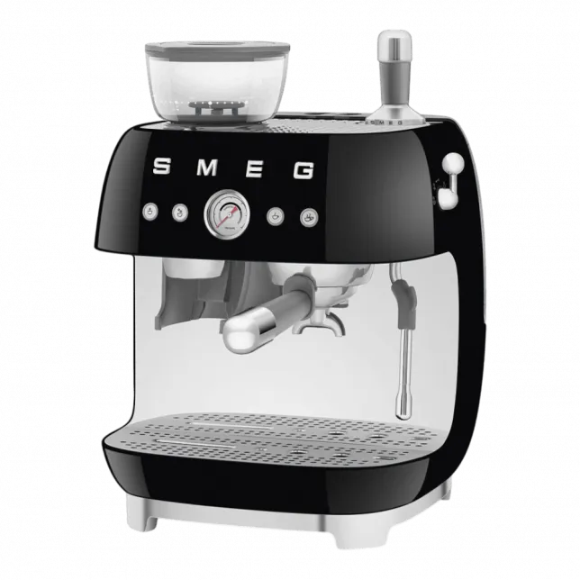 Кавомашина еспресо з кавомолкою Smeg (Black)