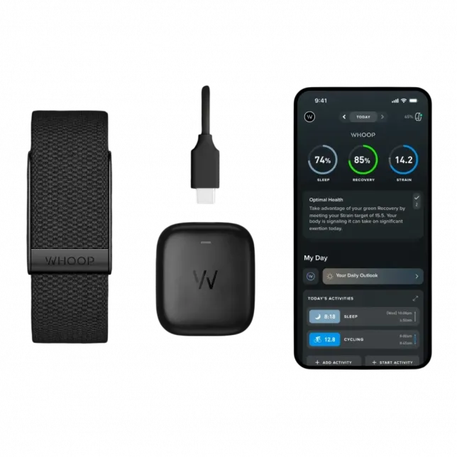 Фітнес-браслет WHOOP 5.0 One Jet Black CoreKnit 12-Month Membership