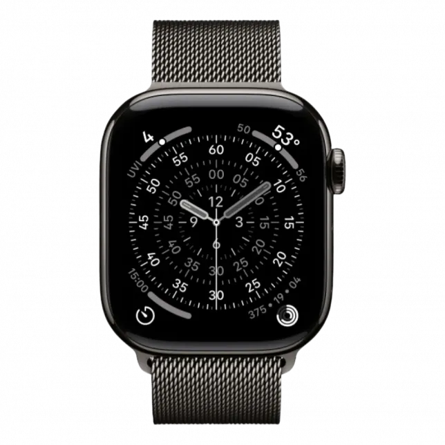 Apple Watch Series 11 GPS, 46mm Slate Titanium Case with Slate Milanese Loop (M/L)