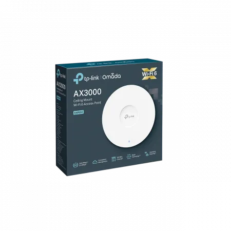 Точка доступу TP-LINK EAP650 AX3000, 1xGE LAN, PoE, Passive PoE