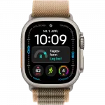 Apple Watch Ultra 4 GPS + LTE, 49mm Natural Titanium Case with Desert Alpine Loop - Small (MJAE4)