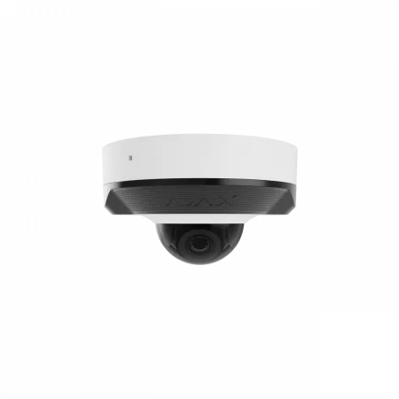 IP-Камера дротова Ajax DomeCam Mini, 5мп, 4мм, Poe, True WDR, IP 65, ІЧ 30м, аудіо, кут огляду 75°до 85°, міні купольна, біла