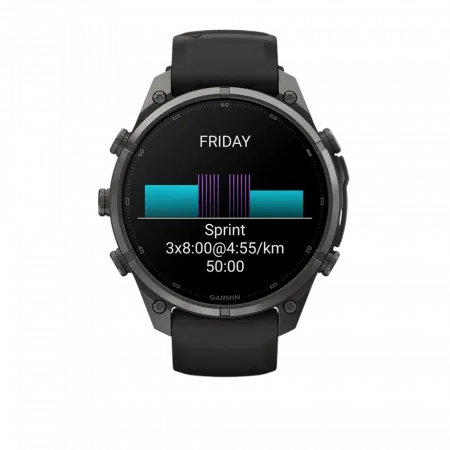 Смарт-годинник Garmin Fenix 9 Pro - inReach, 47мм Carbon Gray DLC Titanium з Black/Pebble Grey чорним/темно-сірим силіконовим ремінцем