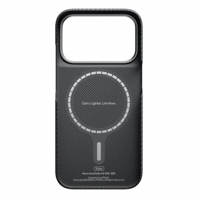 Чохол Pitaka Edge Ultra-Slim Twill Black/Grey для iPhone 18 Pro/17 Pro