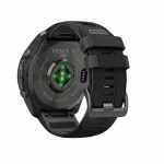 Смарт-годинник Garmin 9 51мм, Titanium з Pebble Gray темно-сірим силіконовим ремінцем