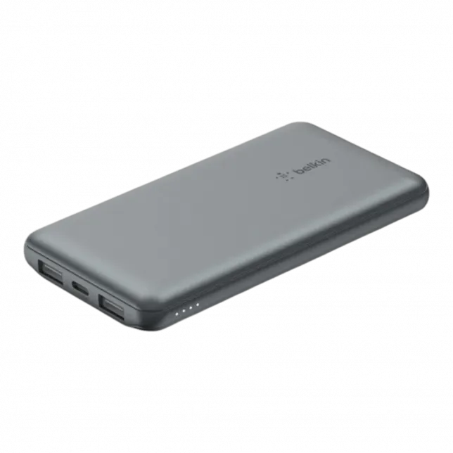 Повербанк Belkin 10000mAh 15W 2xUSB-A/1xUSB-C, Gray