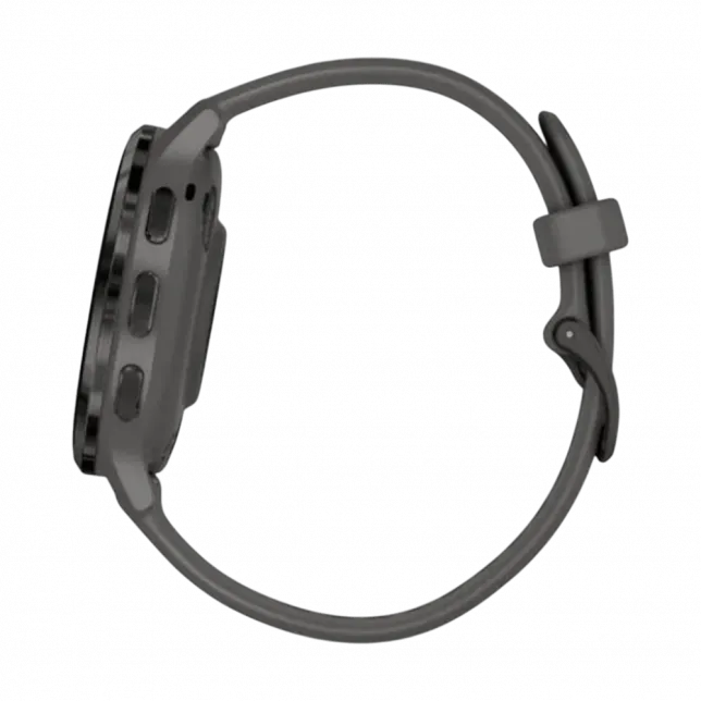 Смарт-годинник Garmin Venu 3S Slate Stainless Steel Bezel з Pebble Gray темно-сірим корпусом та силіконовим ремінцем