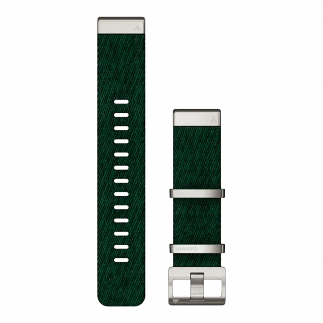 Ремінець QuickFit 22 мм, Pine Green темно-зелений жакардовий нейлоновий