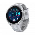Смарт-годинник Garmin Forerunner 965 Titanium Bezel з Whitestone корпусом та Whitestone/Powder Grey силіконовим ремінцем