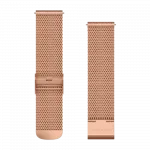 Ремінець Quick Release 20 мм, 18K Rose Gold PVD міланського плетіння металевий 
