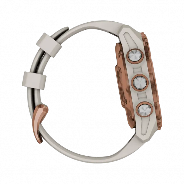 Смарт-годинник Garmin Descent Mk3i 43 мм Bronze PVD Titanium з French Grey сірим силіконовим ремінцем