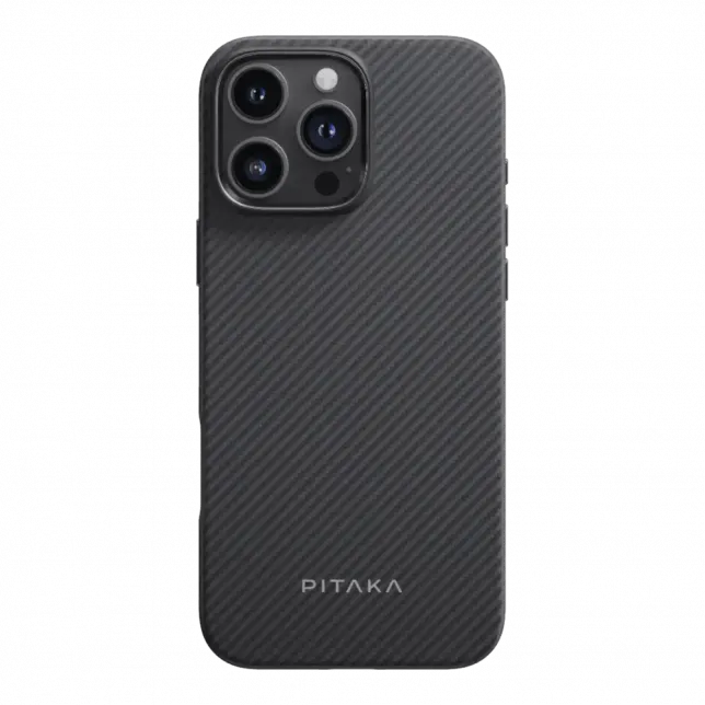 Чохол Pitaka Military-Grade Protective Classic Twill 600D Black/Grey для iPhone 16 Pro Max